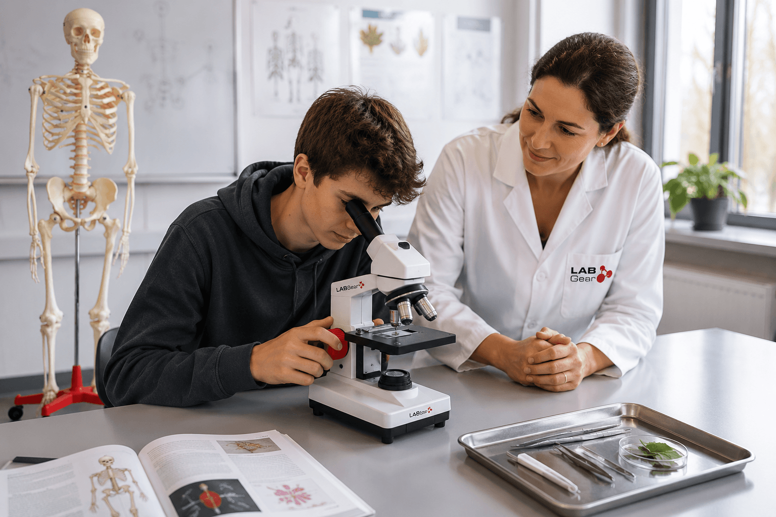 Students in a biology lesson with LabGear