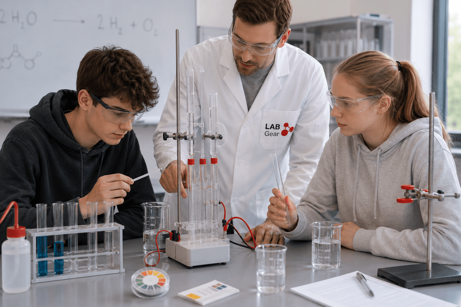 Students in a chemistry lesson with LabGear
