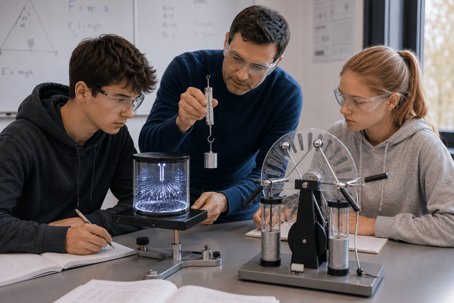 Students in a physics lesson with LabGear